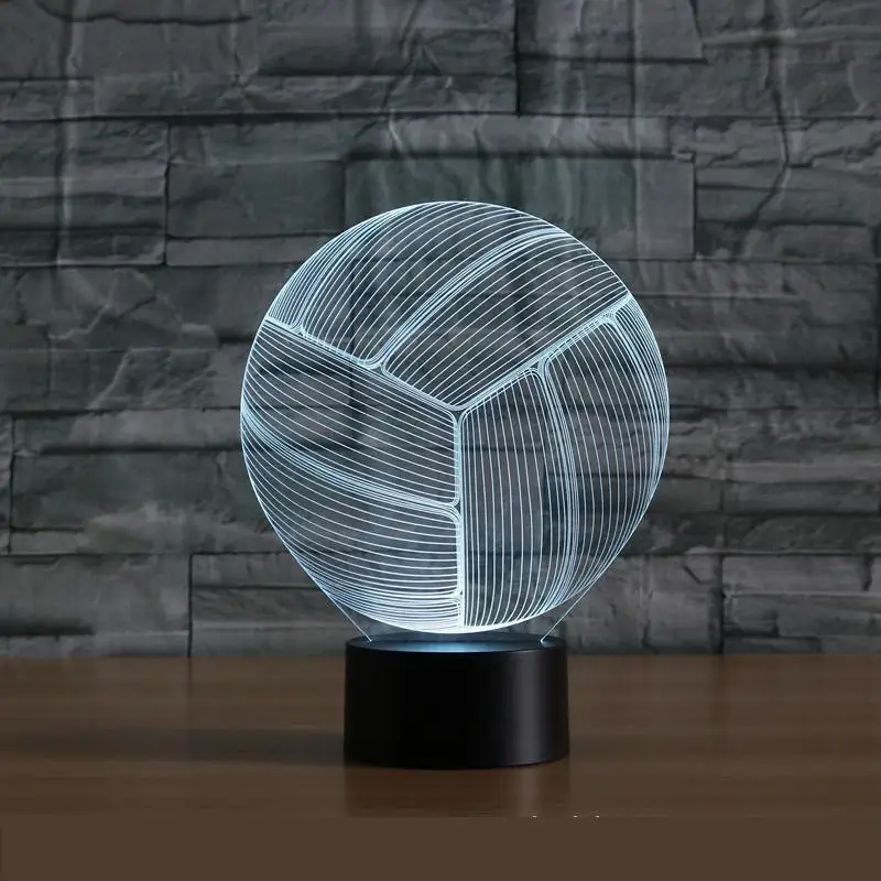 Новый волейбольный Цветной 3d светильник s Touch визуальный градиентный