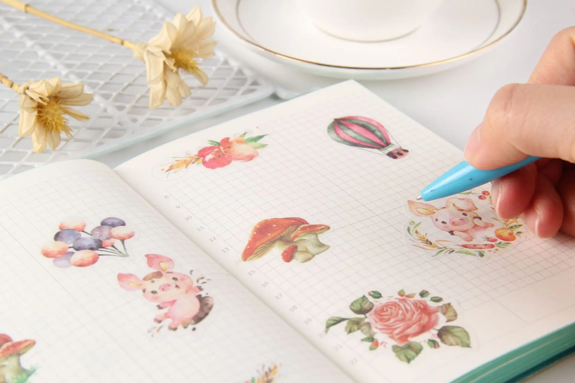 40 шт./упак. Kawaii наклейки в форме Грибов милые канцелярские Стикеры s пуля бумага для журнала Стикеры для детей DIY Скрапбукинг ежедневник, альбомы
