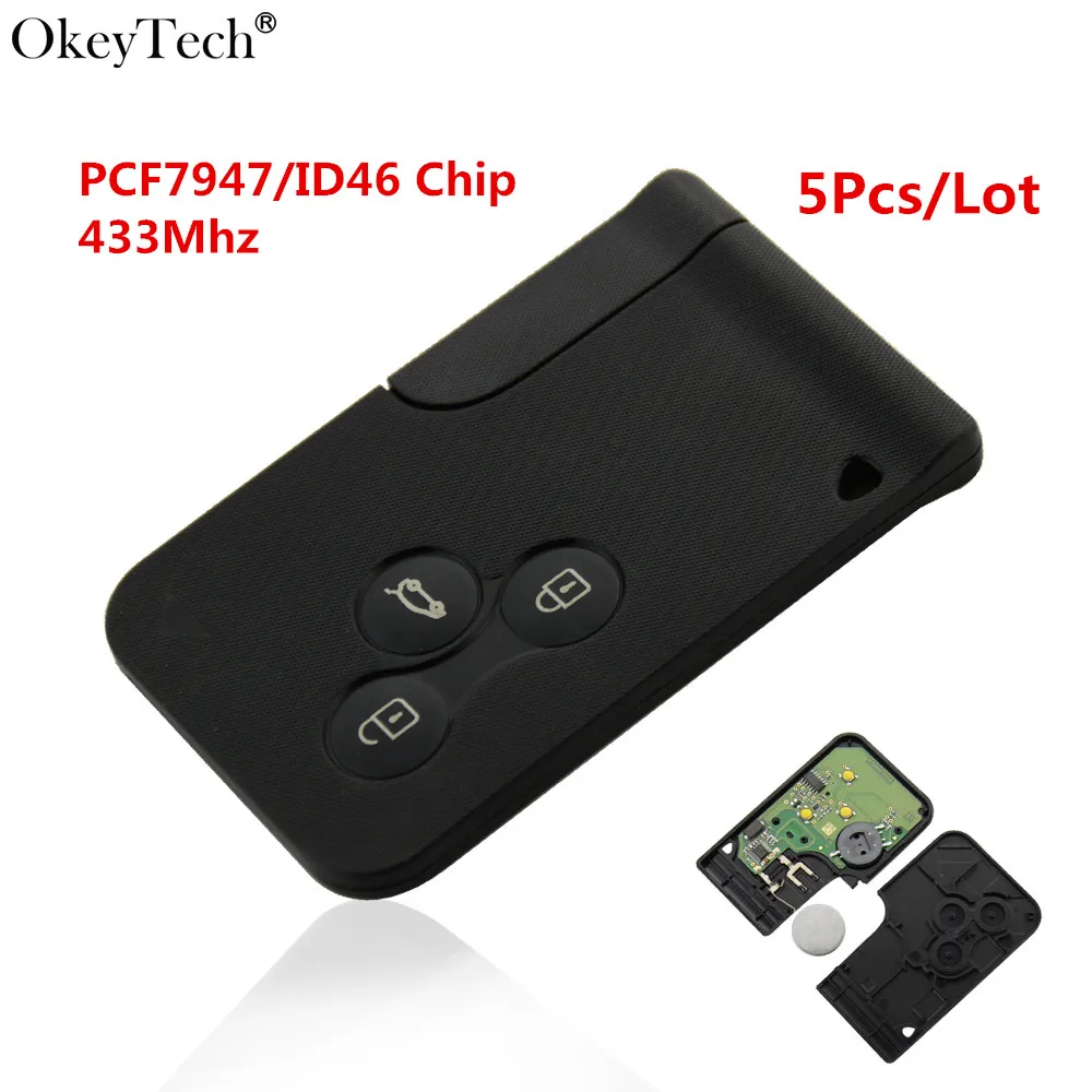 Okeytech 5 шт./лот высококачественный умный дистанционный ключ 433 МГц с чипом ID46 для