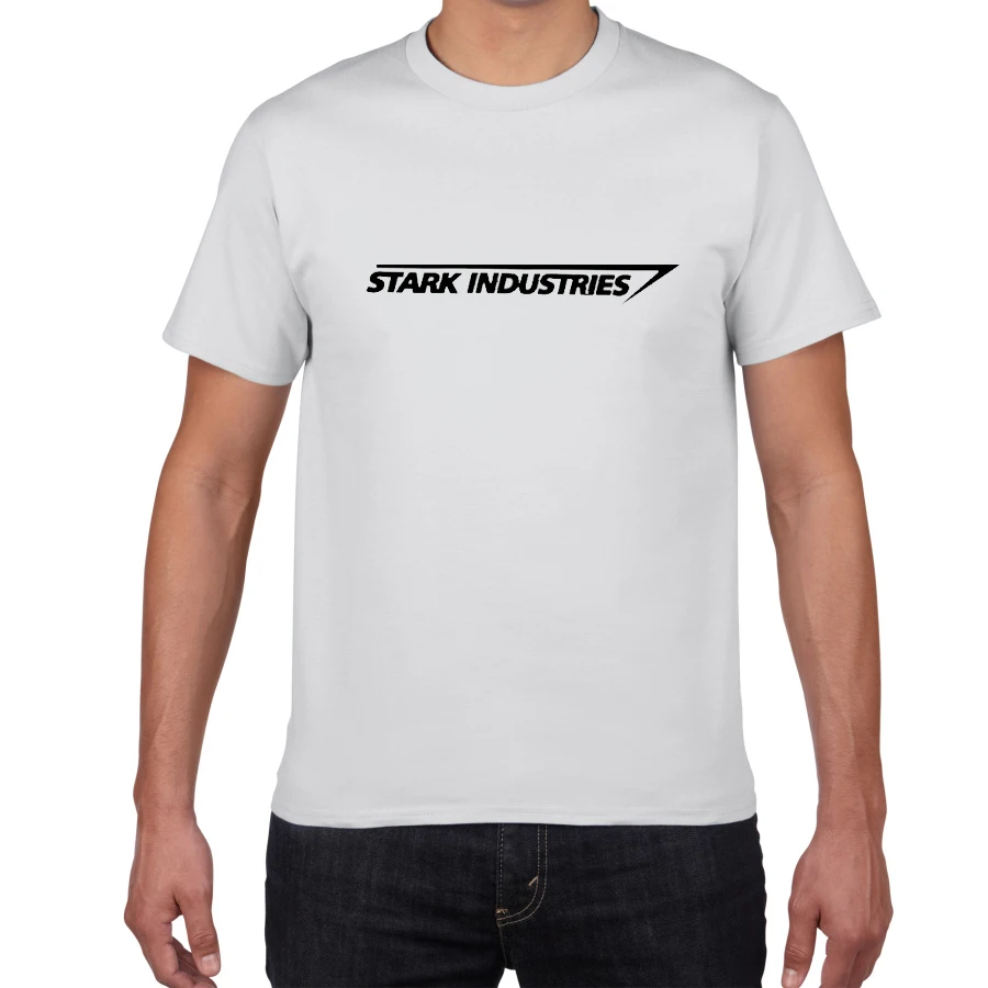 Футболка NEW - STARK INDUSTRIES Мужская модная крутая Повседневная рубашка 100% хлопок