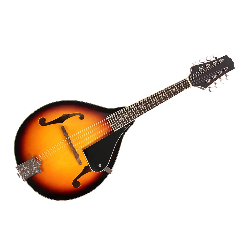 Мандолиновый музыкальный инструмент Sunburst из 8 струн мандолина липы со стальной