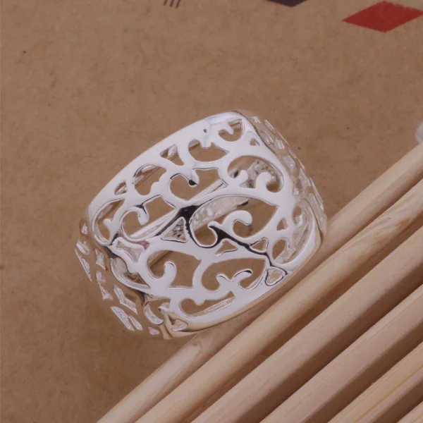 Кольцо с покрытием из серебра 925 пробы в стиле ретро | Украшения и аксессуары