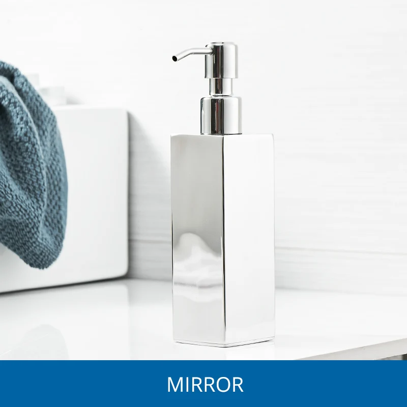 Mirror Кухонный диспенсер для мыла круглый насос Матовый никель зеркальные диспенсеры аксессуары для ванной комнаты шампунь столешница контейнер для жидкости P238 - Цвет: Mirror