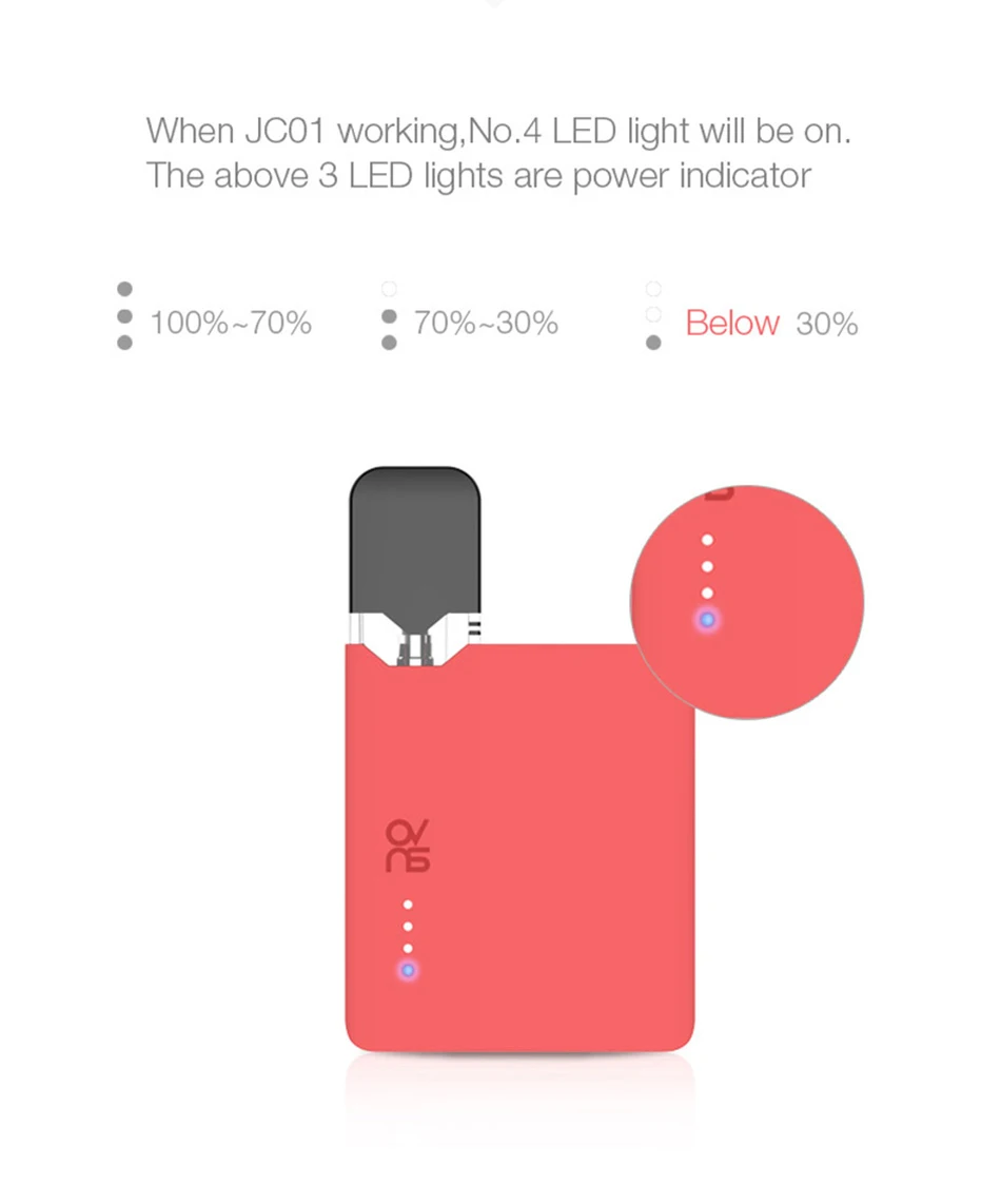 OVNS JC01 Pod Vape комплект 400mAh электронная сигарета 0,7 мл картридж Pod Tank 400mAh 3LED светильник испаритель VS calibren комплект