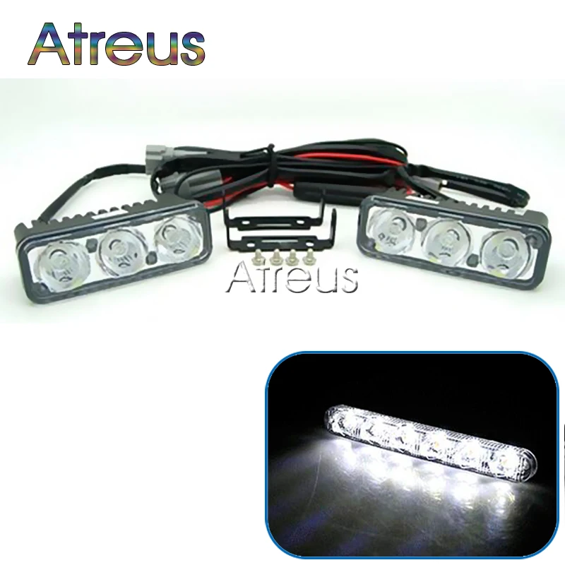 Atreus 2X Автомобильный светодиодный противотуманный фонарь DRL белый + желтый