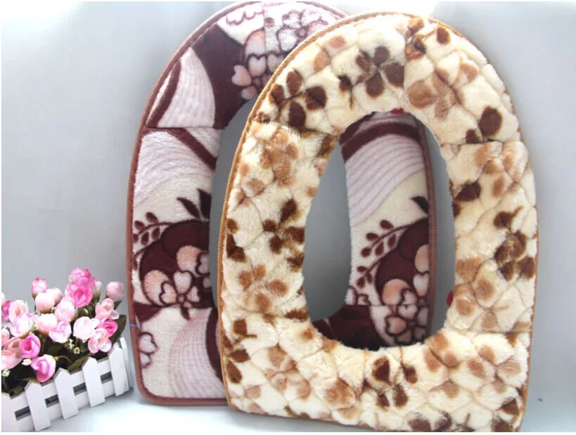 Super Warm Velvet Cotton Toilet Seat Cover Easy Fit and Washable Randomly Colors|Чехлы на сиденья унитаза| |