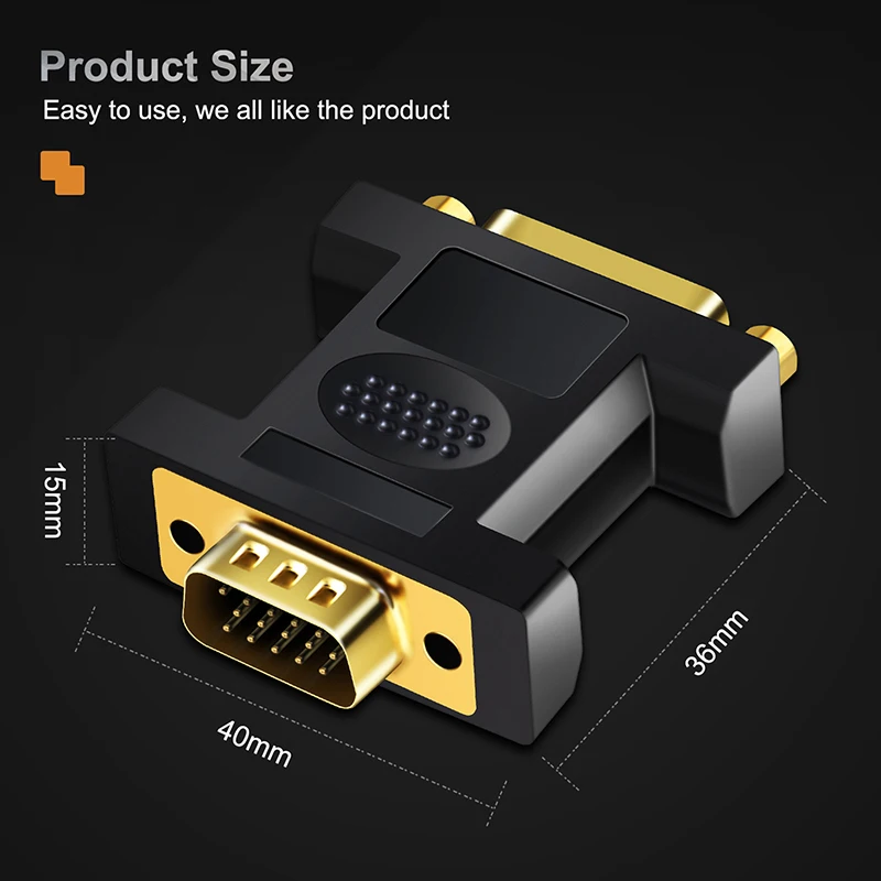 Кабель DVI в VGA адаптер VGA штекер DVI 24+ 5 Pin Женский конвертер 1080 позолоченный DVI конвертер для компьютера ПК ноутбука N178