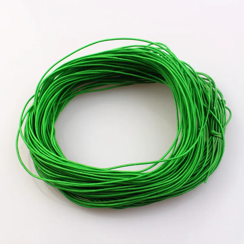Green 12 м 1 мм Плетеный эластичный шнур Бисероплетение нитей тянущаяся струнная ткань крафтовые шнуры для изготовления ювелирных изделий 23 Цвета - Цвет: Green