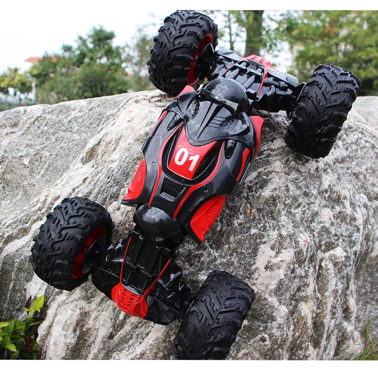 Красный 1/12 RC автомобиль 4WD деформация холм подвижная автомобильная 4X4 мотор управляемый большой скутер зарядка с дистанционным управлением внедорожный автомобиль игрушка - Цвет: Красный
