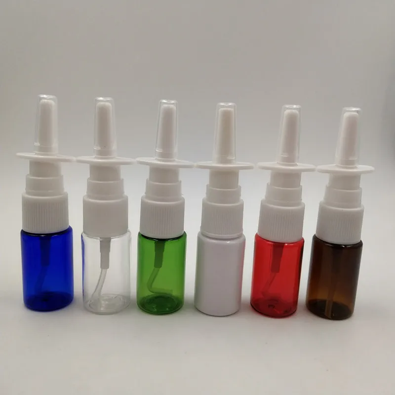 

24pcs/lot 10ml Refillable Plastic PET Nasal Spray Bottle with nasal sprayer pump 18/410 for Home and Travel Use
