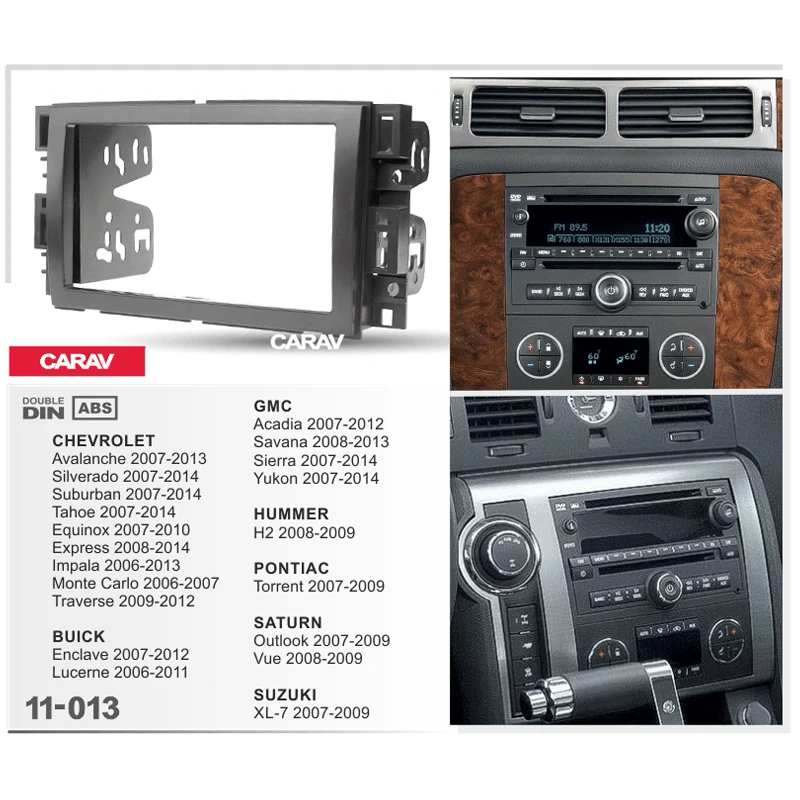 1 Din Радио панель для BUICK Enclave CHEVROLET Avalanche GMC Acadia HUMMER H2 SATURN DVD стерео приборная CARAV 11 013|