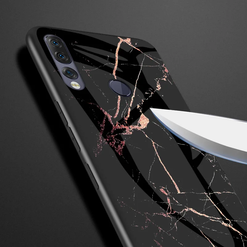 Чехол 6 3 дюйма для Lenovo Z5S стеклянный мраморный жесткий чехол накладка мягкий из