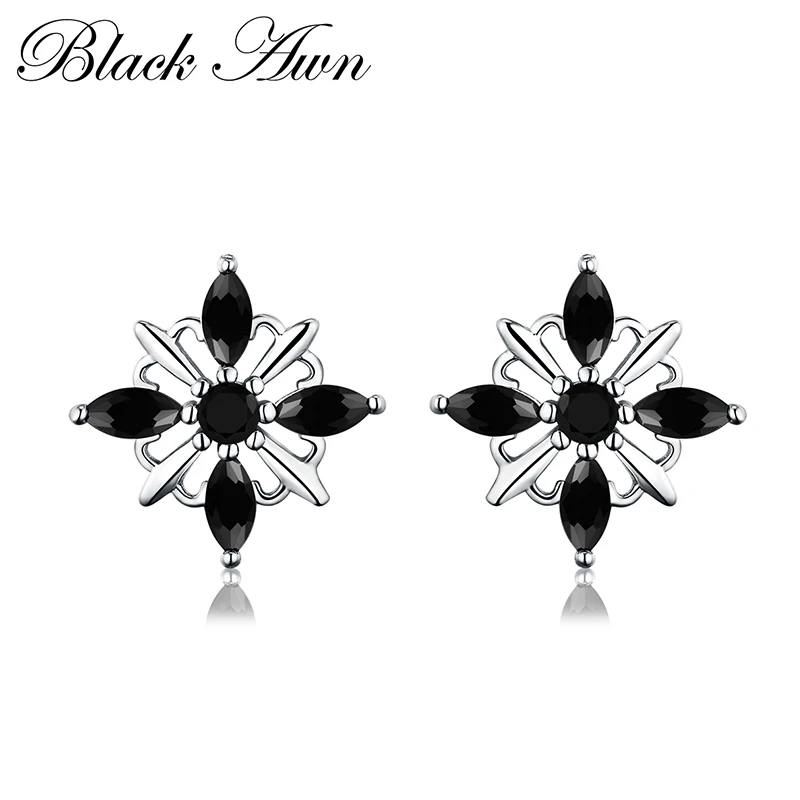 Женские серьги гвоздики из серебра 100% пробы T174|stud earrings|party earringsearring star sterling silver |