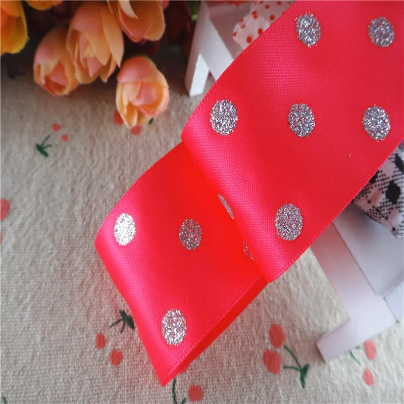 Лента для бантов ручной работы MD18021001 1 1/2 дюйма 38 мм 10 ярдов|satin ribbon|ribbon diyprinted satin