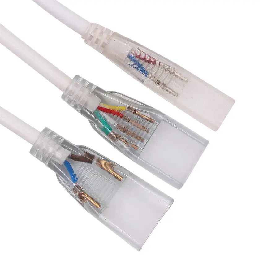 1 шт. 2 контактный 4 прямой угловой коннектор для 220 в 110 одноцветный/RGB светодиодный