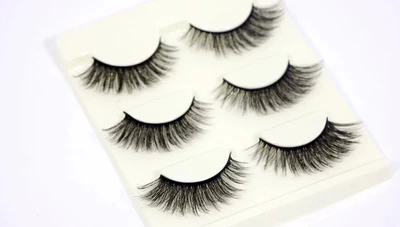 New Fake Eye Lashes reuse Mink lashes Strip 3 pair/lot thick false eyelashes mink eye extensions wholesale M3-3PCS | Красота и