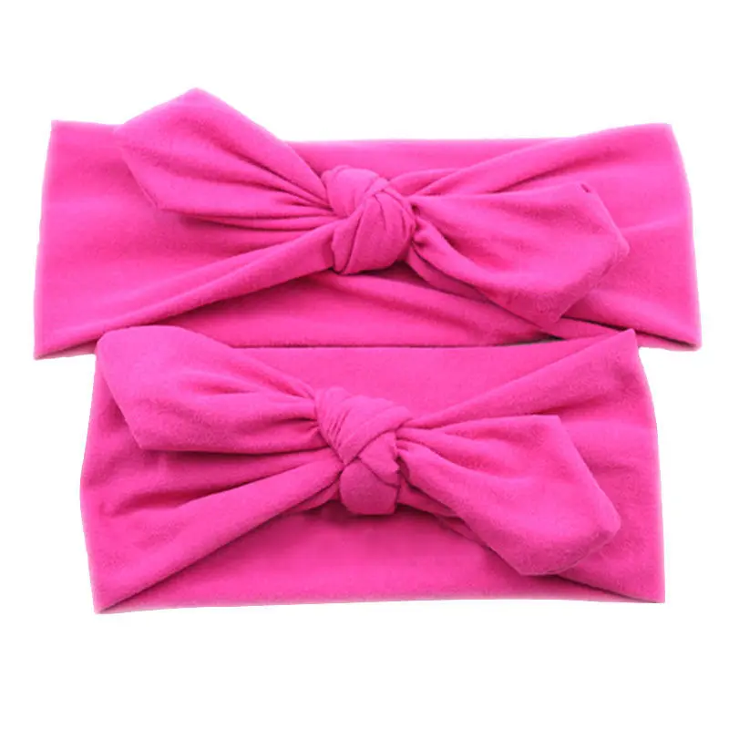 11 colors Fashion Headbands 1 Set of Sweet Mama Baby Bohemia Elastic Ribbon Bow Hairband Turban Rabbit Knot Headband Accessories | Детская