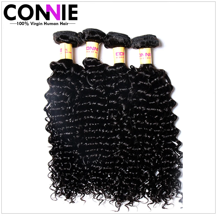 8A Mongolian Virgin Hair 4 Bundles Deep Wave Human Extention Curly Weave |