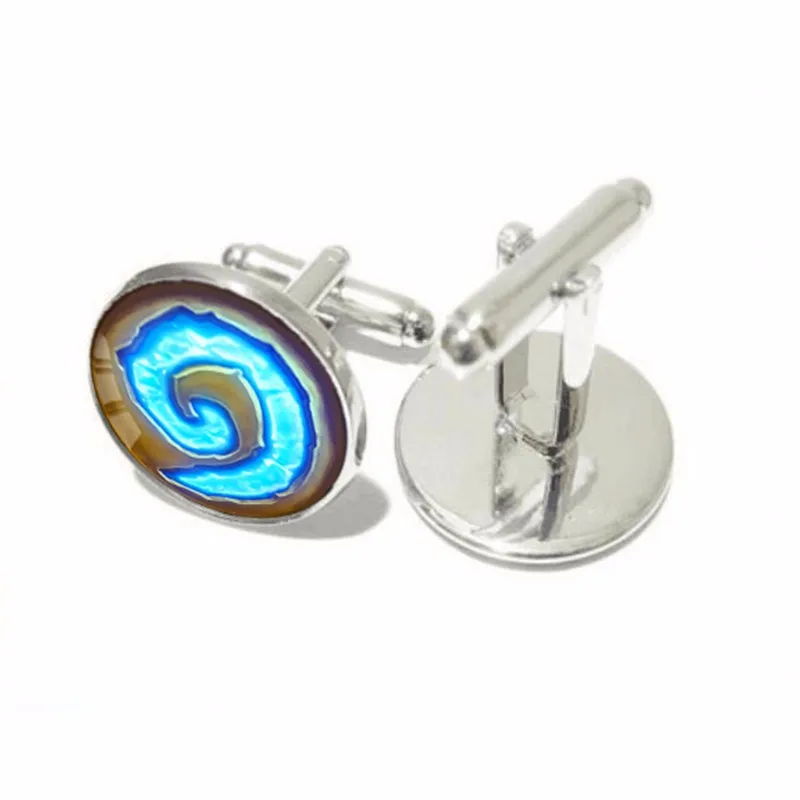 WoW World of Warcraft Hearthstone стеклянный круглый Шарм ювелирные изделия голубое стекло отправить друзей высококачественные запонки ювелирные изделия