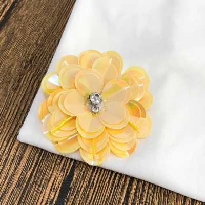yellow Многоцветный большой ручной гвоздь из бисера кусок цветок патч Одежда Сумки Обувь DIY аксессуары декоративные цветы 3D аппликация - Цвет: yellow