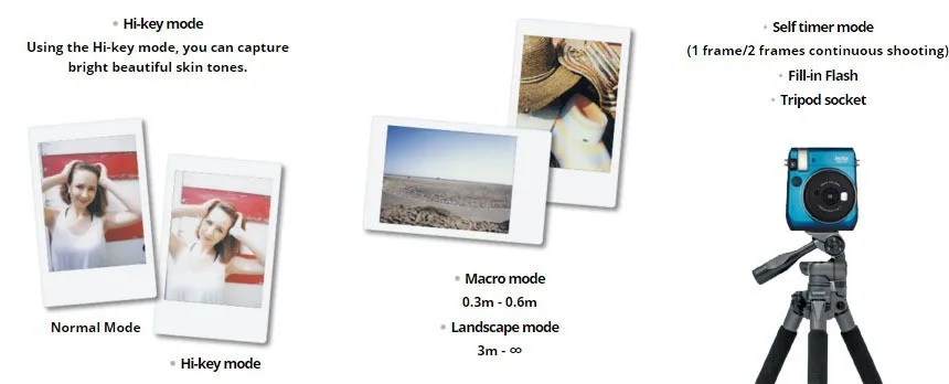 6 цветов Блокировка Fujifilm Instax Mini 70 мгновенная фотокамера красный черный синий желтый белый золотой