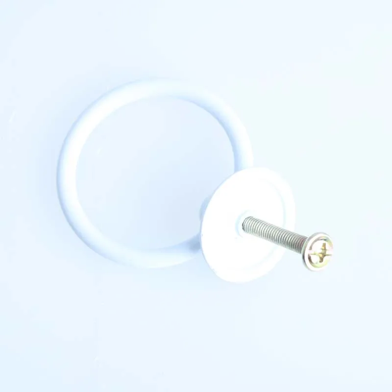 Современные Простые Белые дрожащие кольца с выдвижными ящиками ручки для шкафа