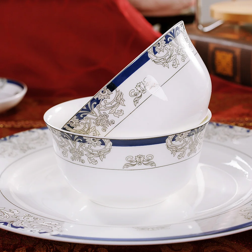 Набор чаша 56 костяного фарфора посуда набор посуды блюдо костюмы церемонии | Дом