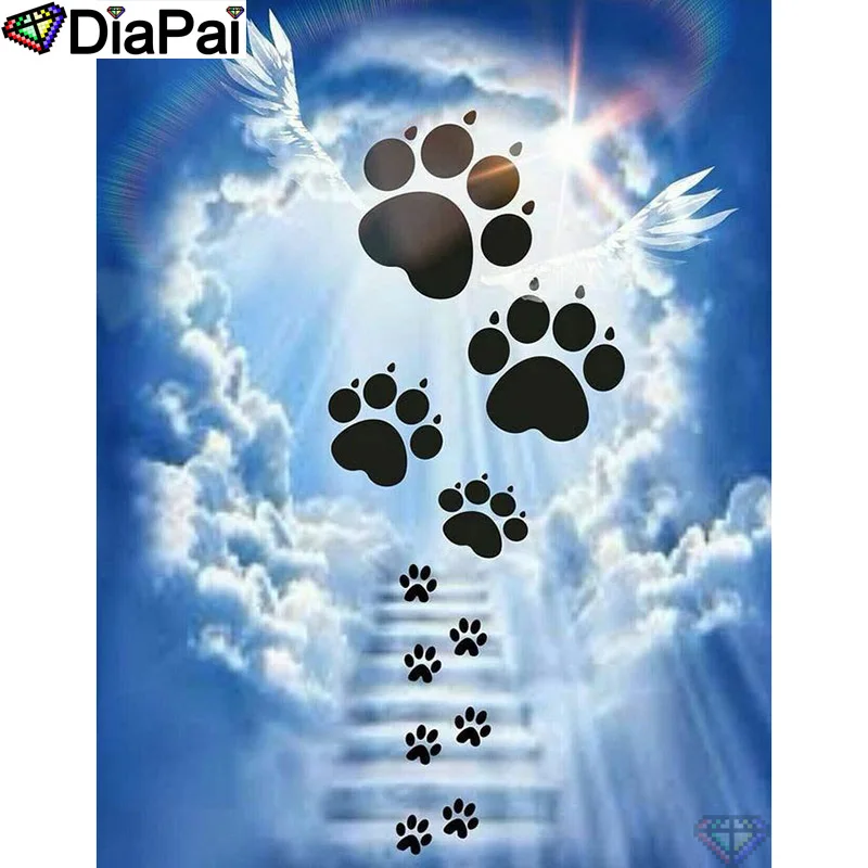 

DIAPAI 5D DIY Diamond Painting 100% Full Square/Round Drill "Footprint sky" Diamond Embroidery Cross Stitch 3D Decor A21715