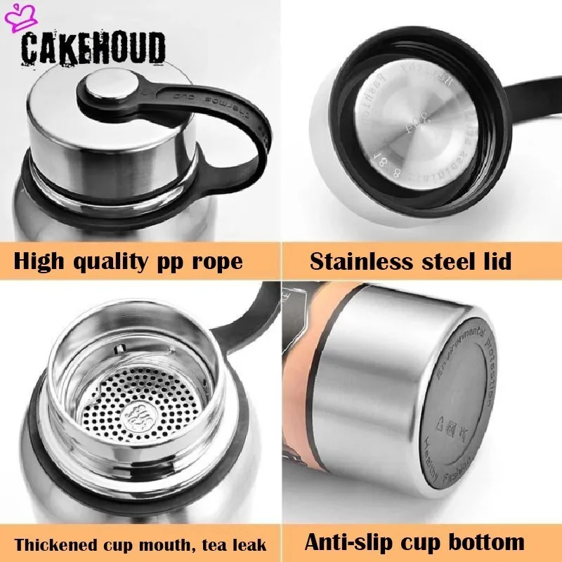 CAKEHOUD вакуумная фляжка из нержавеющей стали для улицы портативная большая емкость спортивная бутылка дорожная чашка Питьевая утварь