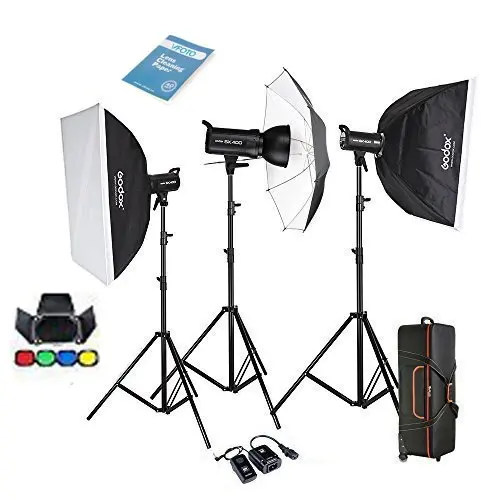 Godox профессиональный 1200 Вт фотовспышка студия стробоскоп в комплекте три 400 Sk400