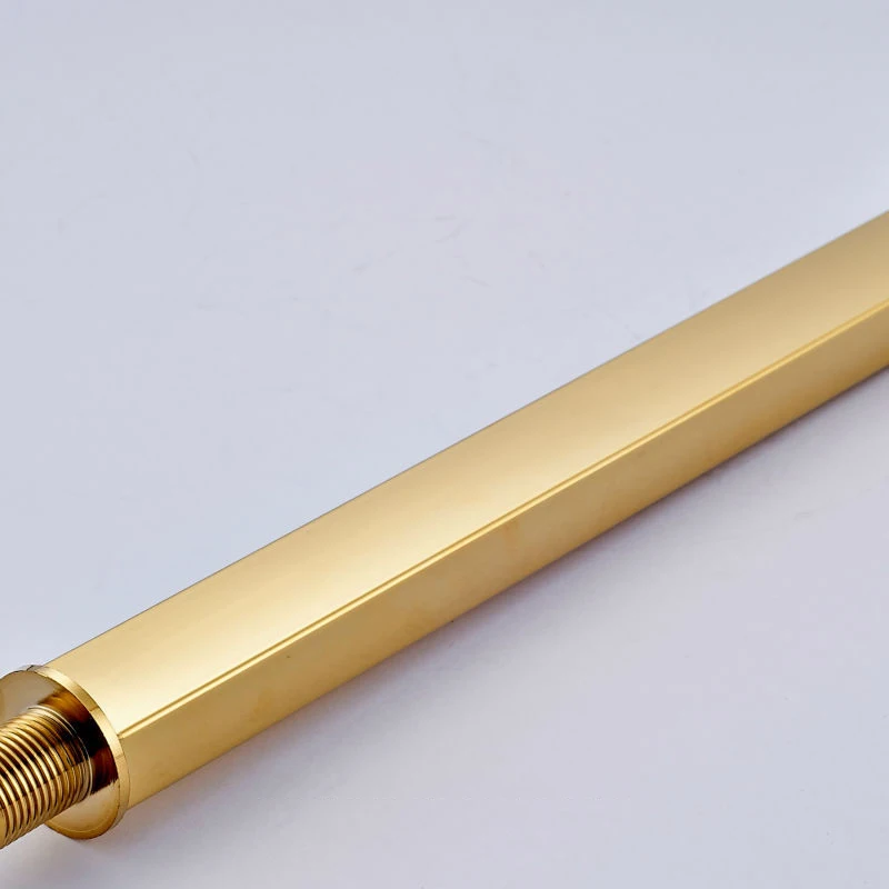 Настенный смеситель для душа 37 см сменная насадка с золотым покрытием|finish| |