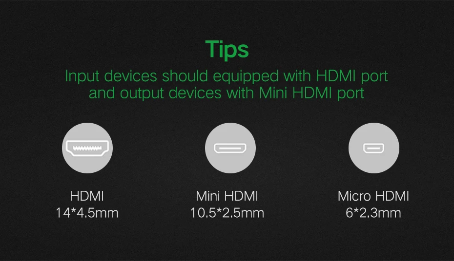 Ugreen высококачественный мини-hdmi HDMI кабель 1 м 2 м 3 м Папа-папа 2,0 в HDMI кабель 4 к 3D для планшета видеокамеры MP4 Mini HDMI кабель