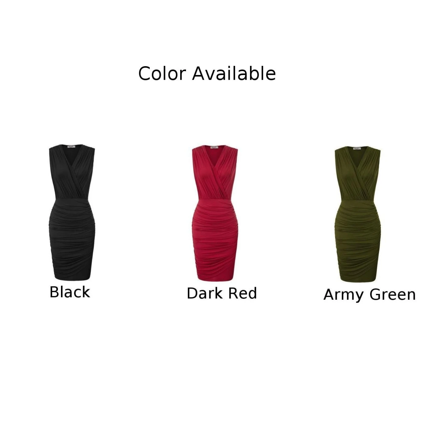 Женское платье без рукавов Grace Karin элегантное однотонное облегающее футляр с V