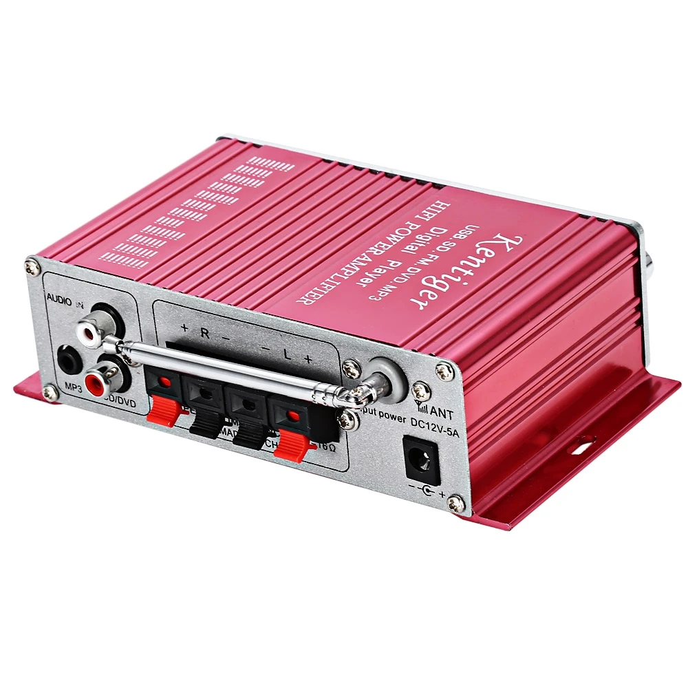 2 Цвет USB FM аудио стерео усилитель радио MP3 Динамик светодио дный Hi-Fi канальный