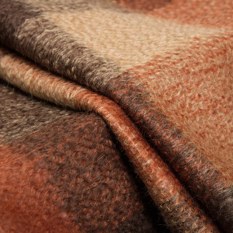 Angora Mohair Cashmere Fabric Yarn-dyed Plaid Warm Coat 150cm Winter Wool Cloth | Дом и сад