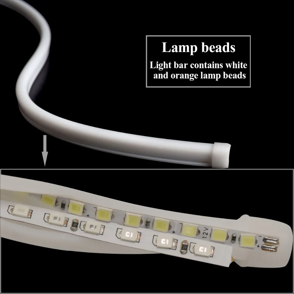 45 см 60 Универсальный Автомобильный Стайлинг светодиодный DRL указатель поворота