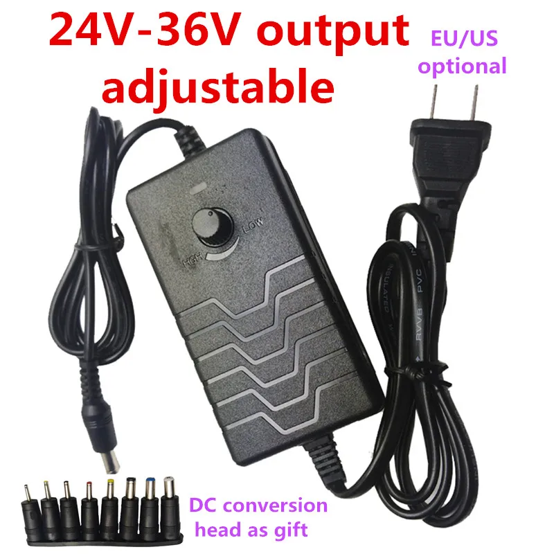 Adaptador de corriente universal ajustable ac dc 220 110, convertidor multivoltaje, 24v,...