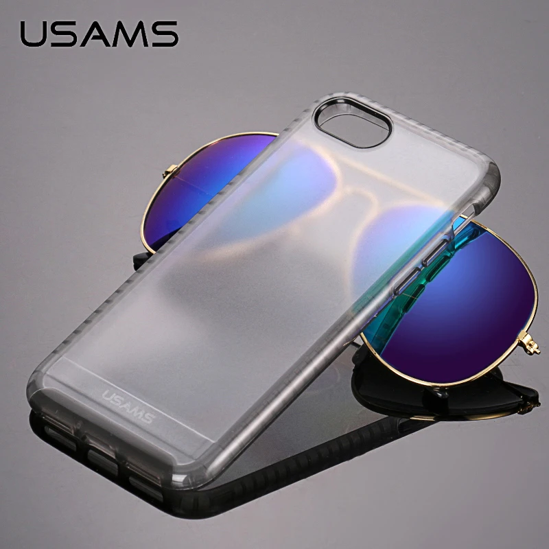 For iPhone 7 TPU Case USAMS Mingo Series Anti-knock Back for 4.7 inch &amp Plus 5.5 Impact protection |