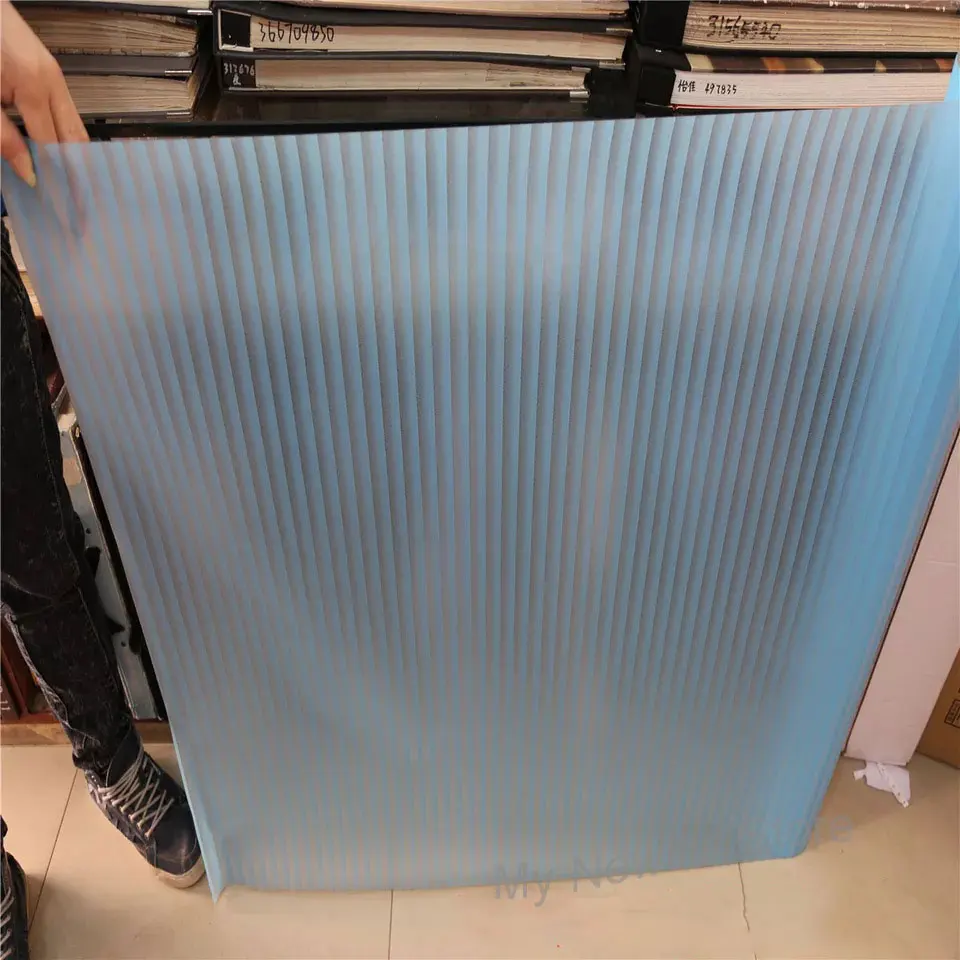 Privacy Window flim Sticker Blue imitation blinds Glass Frosted Opaque Bathroom Balcony Sliding Door home decor 80*200cm | Дом и сад