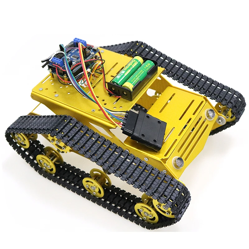 PS2 джойстик управления умный робот танк шасси с двойным DC 12V мотор + плата Arduino