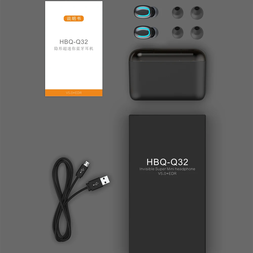Q32 Bluetooth5.0 Earphones TWS Wireless Headphone Blutooth Earphone Handsfree Sport Earbud Gaming Headset Phone pk HQB | Электроника
