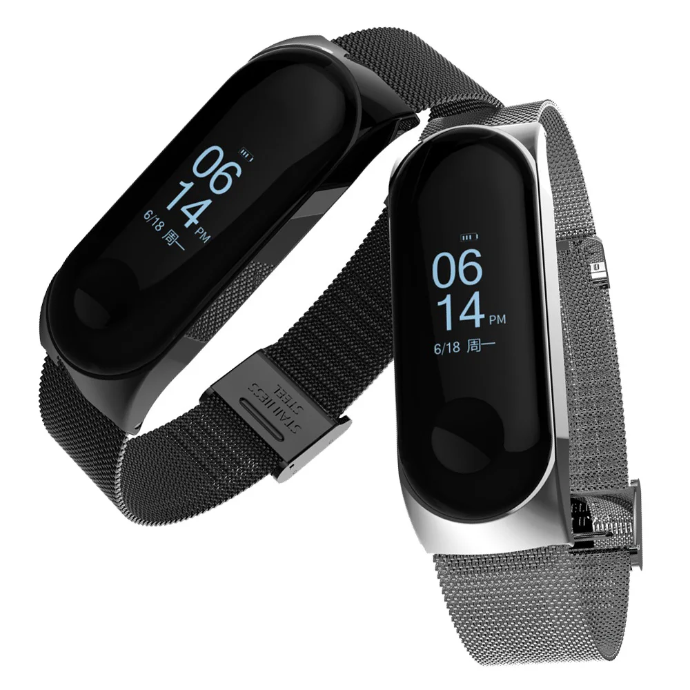 Металлический ремешок Milans для Xiaomi Mi band 3 умный Браслет Miband браслеты из