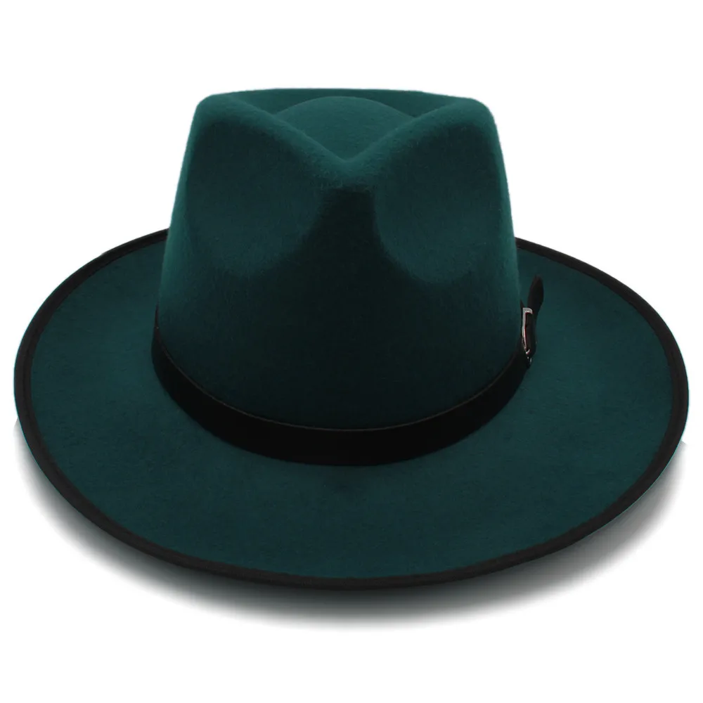 Женская Осенняя Фетровая Шляпа Fedora с широкими полями джазовая шляпа R Lady Queen Sombrero