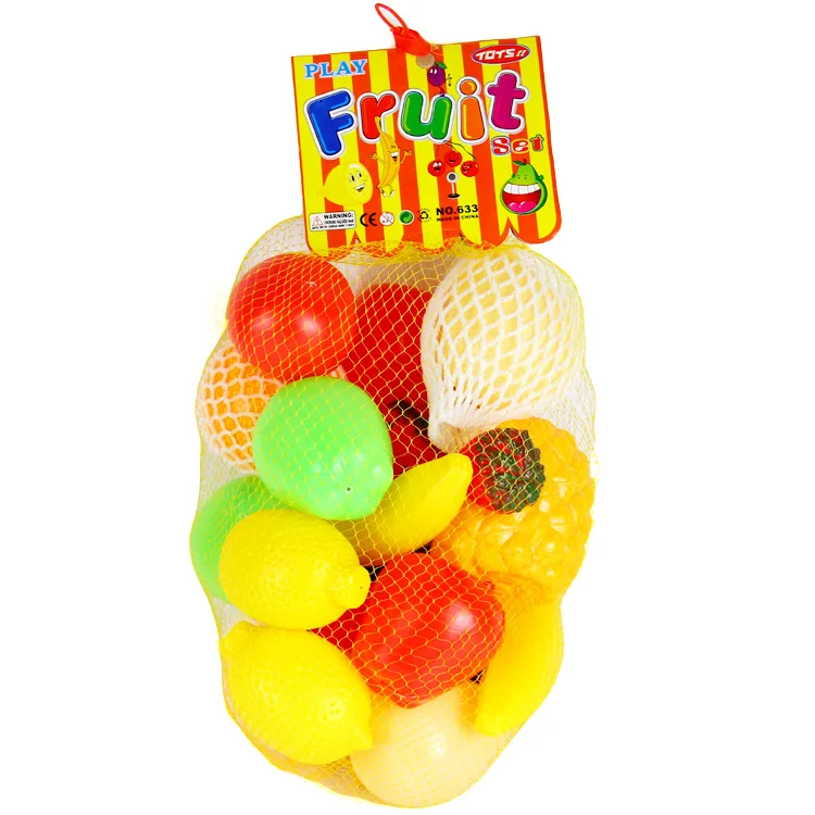 

20pcs/lot Plastic Fruit Toys Preschool Kids Infant Simulation Plastic Fruits Vegetable Toy Food For Children Kids Baby
