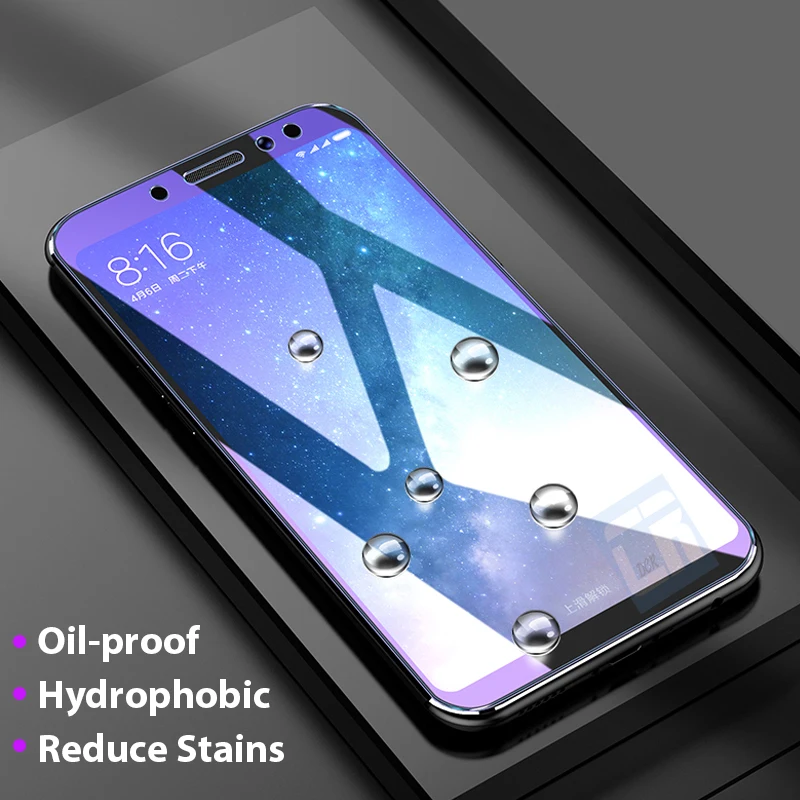 Защитное стекло с защитой от синего света для Xiaomi 9 8 SE закаленное Redmi 5 6 7 Note 10 Pro