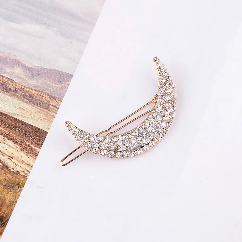 Retro Hollow Alloy Hair Clips for Women Hairpins Headwear Crystal Tassel Pendant Hair Pins Claw Accessories Tool
