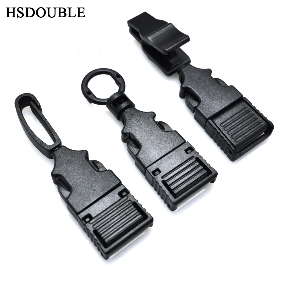 Пластиковый отсоедините ремень с пряжкой крюк зажим для визитной карточки