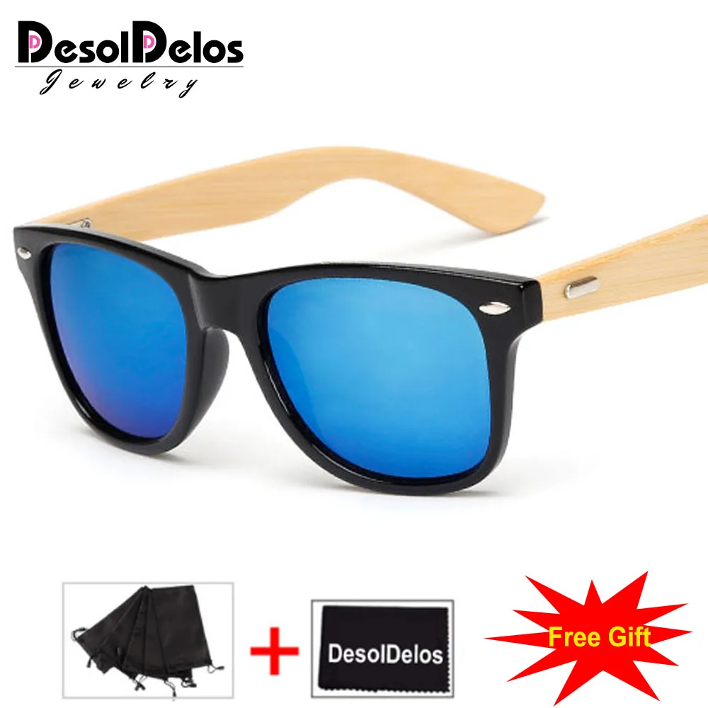 Модные брендовые дизайнерские бамбуковые солнечные очки мужские и женские для