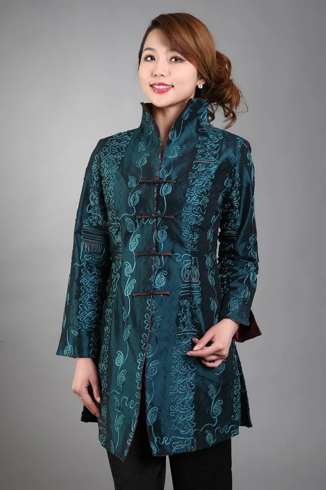 Серая Женская куртка в традиционном китайском стиле Mujer Chaqueta женское атласное