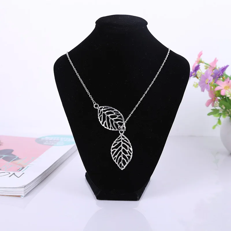 Department of European and American fashion Sen leaf double necklace Joker short clavicle metal chain | Украшения и аксессуары